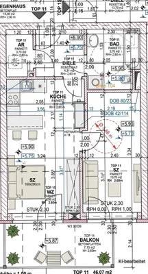 2-Zimmer-Wohnung kaufen in Perg – 46,02 m², € 118.000 – Bild 7 von 7