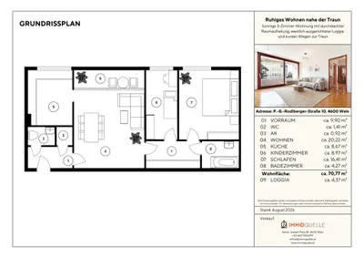 3-Zimmer-Wohnung kaufen in Wels-Land – 70,77 m², € 195.000 – Bild 17 von 17