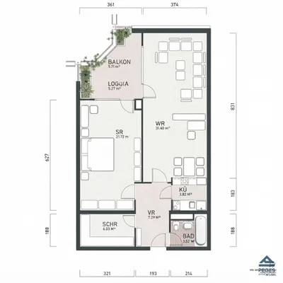 2-Zimmer-Wohnung kaufen in Salzburg Stadt – 73,58 m², € 292.000 – Bild 9 von 9