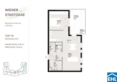 2-Zimmer-Wohnung mieten in Wien – 51,87 m², € 1.430 – Bild 20 von 20