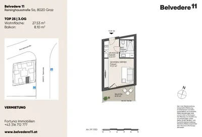 1-Zimmer-Wohnung mieten in Graz – 27,68 m², € 435 – Bild 11 von 11