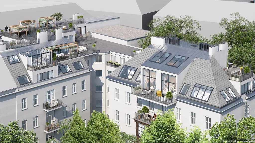 TOPLAGE NÄHE KUTSCHKERMARKT | EXKLUSIVE DACHGESCHOSSWOHNUNG | TERRASSE | 360° BLICK ÜBER WIEN | ERSTBEZUG - Ansicht 2