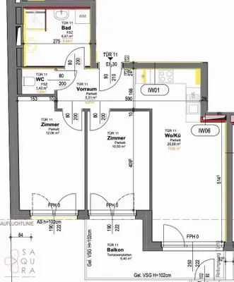 3-Zimmer-Wohnung kaufen in Wien – 56,46 m², € 339.000 – Bild 12 von 12