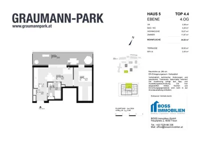 2-Zimmer-Wohnung kaufen in Linz Land – 34,52 m², € 193.160 – Bild 14 von 14
