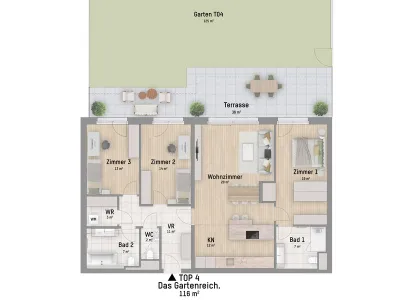 4-Zimmer-Wohnung kaufen in Wien – 116,44 m², € 799.900 – Bild 3 von 6
