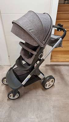 Outlet Stokke Trailz Kinderwagen Terrain Räder *wie neu* grau NP: 1200 €