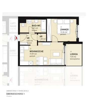2-Zimmer-Wohnung mieten in Wien – 44,28 m², € 830 – Bild 6 von 6