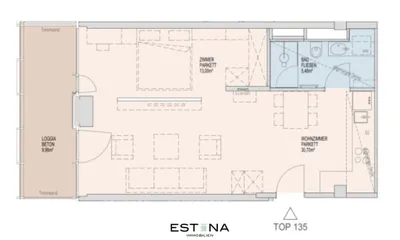 2-Zimmer-Wohnung mieten in Wien – 49,18 m², € 1.600 – Bild 20 von 20