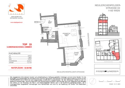 2-Zimmer-Wohnung kaufen in Wien – 52,08 m², € 299.000 – Bild 15 von 15