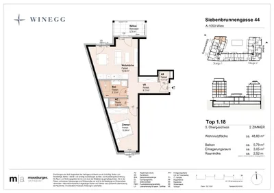 2-Zimmer-Wohnung kaufen in Wien – 48,8 m², € 423.100 – Bild 7 von 7