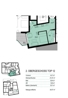 Wohnung mieten in Graz – 39,57 m², € 622 – Bild 8 von 8