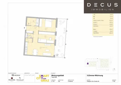 3-Zimmer-Wohnung mieten in Graz – 61,81 m², € 1.030 – Bild 15 von 15