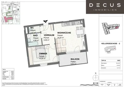 2-Zimmer-Wohnung mieten in Sankt Pölten – 52,44 m², € 849 – Bild 19 von 19