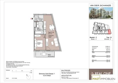 2-Zimmer-Wohnung mieten in Wien – 45,45 m², € 965 – Bild 10 von 10
