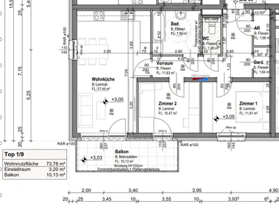 3-Zimmer-Wohnung mieten in Neunkirchen – 73,78 m², € 874 – Bild 2 von 2