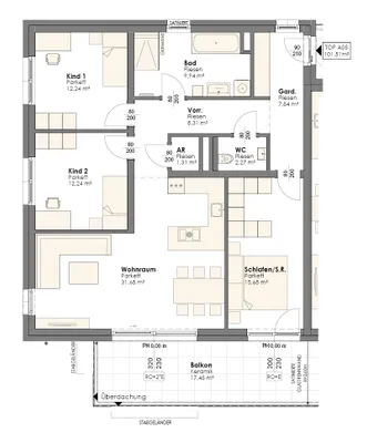 4-Zimmer-Wohnung kaufen in Linz Land – 102 m², € 434.000 – Bild 6 von 7