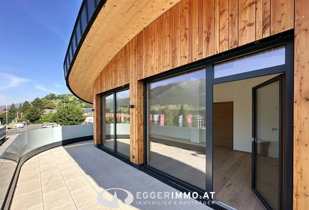5730 Mittersill : Neue Terrassenwohnung ! 4 Zimmerwohnung 92,33m² ! Terrasse 28 m² ! Massivholzbau ! sonnig ! - Ansicht 2