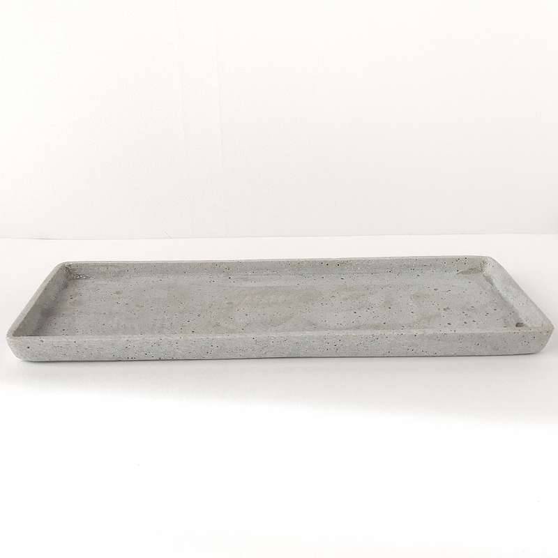 DEPOT Dekoteller aus Steingut / BETON - OPTIK / Länge 36 cm / nur Versand