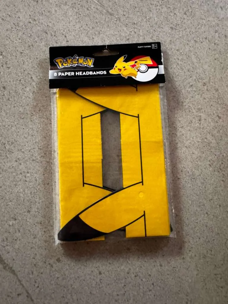 8x Pokemon Papier Stirnband (neu)