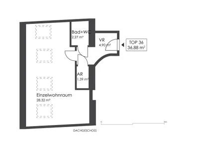 1-Zimmer-Wohnung kaufen in Wien – 36,8 m², € 175.000 – Bild 6 von 6