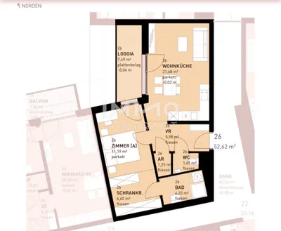 2-Zimmer-Wohnung kaufen in Wien – 52,62 m², € 315.500 – Bild 13 von 13