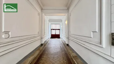 Großzügige Altbauwohnung, frisch ausgemalt, neuwertige Küche, an der Hauptstraße & 1 Zimmer Richtung Hinterhof gelegen, mit guter Raumaufteilung. – Bild 2