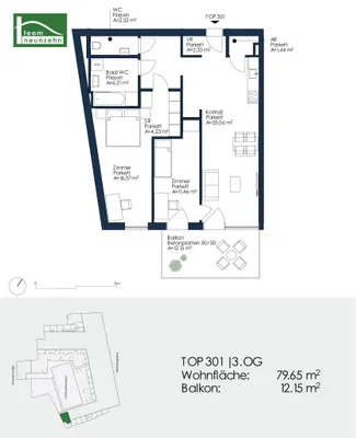 3-Zimmer-Wohnung mieten in Graz – 79,65 m², € 1.299 – Bild 25 von 25