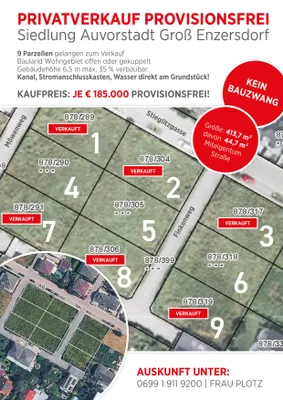Grundstück kaufen in Gänserndorf – 413 m², € 185.000