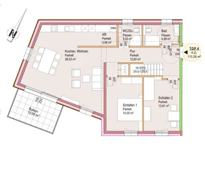 4-Zimmer-Wohnung kaufen in Hallein – 110,26 m², € 960.000 – Bild 8 von 8