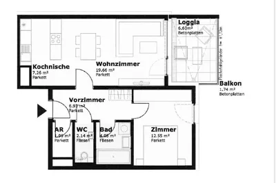 Traumhafte 2-Zimmerwohnung in Toplage mit Garagenplatz – Bild 2