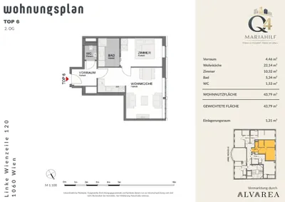 2-Zimmer-Wohnung kaufen in Wien – 45 m², € 311.000 – Bild 17 von 17