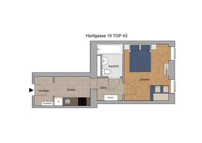 1-Zimmer-Wohnung mieten in Wien – 29 m², € 940 – Bild 9 von 9