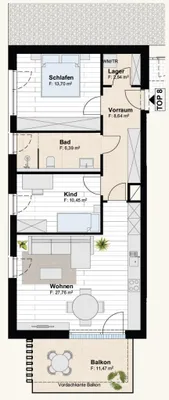 3-Zimmer-Wohnung kaufen in Salzburg Stadt – 70 m², € 579.702 – Bild 5 von 8