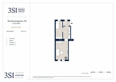 2-Zimmer-Wohnung kaufen in Wien – 41,87 m², € 99.000 – Bild 9 von 9