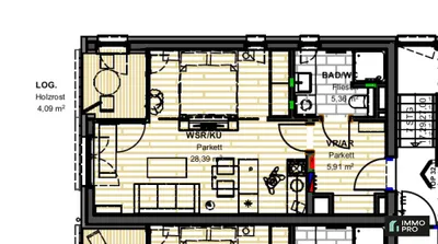 1-Zimmer-Wohnung mieten in Klagenfurt – 43,81 m², € 644 – Bild 12 von 12