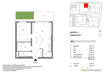 2-Zimmer-Wohnung kaufen in Korneuburg – 45,7 m², € 232.000 – Bild 17 von 17