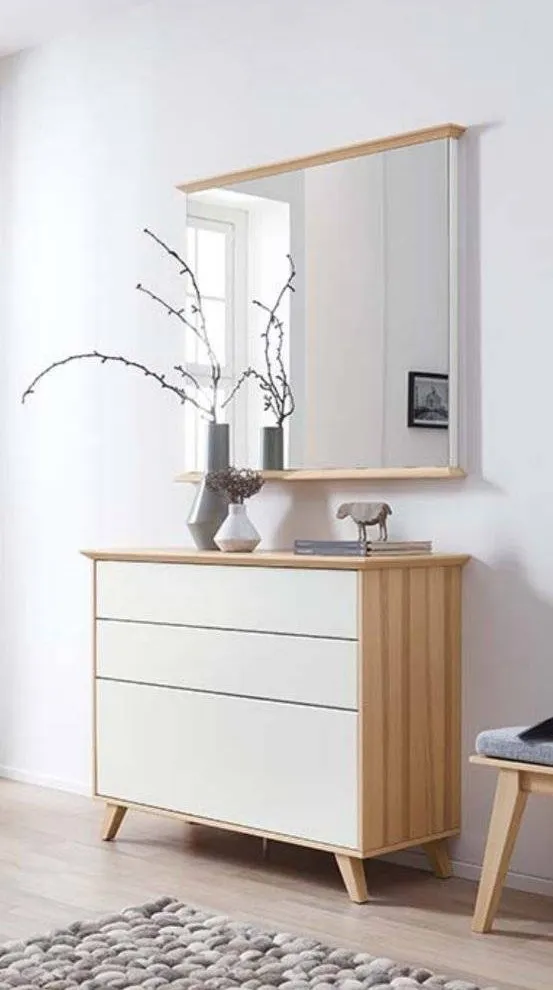 Garderobe für Schuhe mit 2 Schubladen Kommode inkl. Spiegel Vollholz neu: 2000€, € 325,- (5541 Altenmarkt im Pongau)