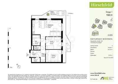 3-Zimmer-Wohnung kaufen in Wien – 74,09 m², € 442.000 – Bild 18 von 18