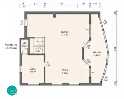 5-Zimmer-Haus kaufen in Mödling – 139,71 m², € 370.000 – Bild 22 von 23