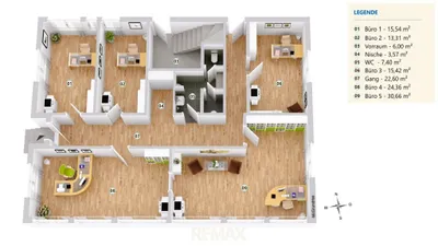 10-Zimmer-Gewerbeimmobilie mieten in Korneuburg – 653 m², € 2.500 – Bild 26 von 27