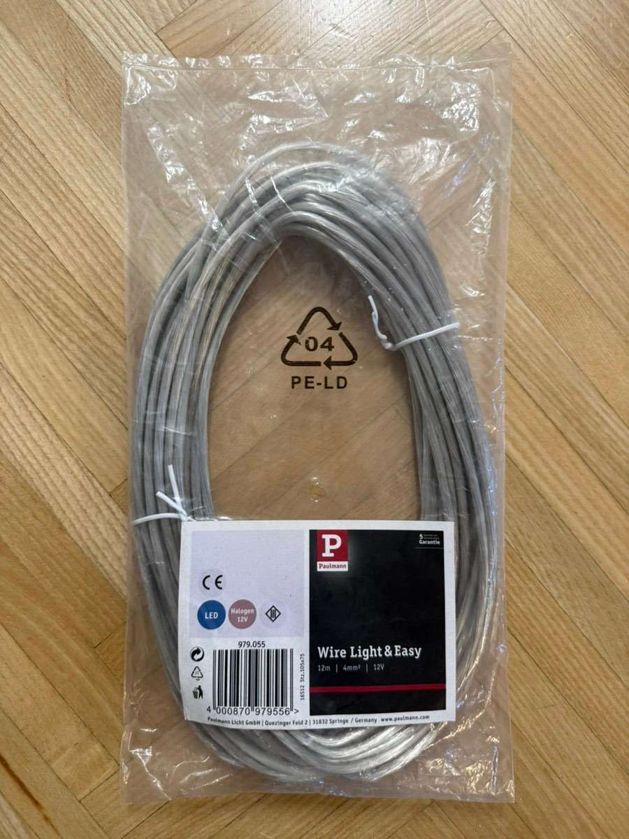 Paulmann Spannseil Kabel 12m 4mm2 Kabel Seil 979055