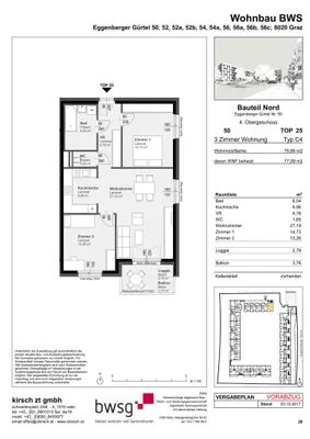 3-Zimmer-Wohnung mieten in Graz – 77,09 m², € 912 – Bild 14 von 14