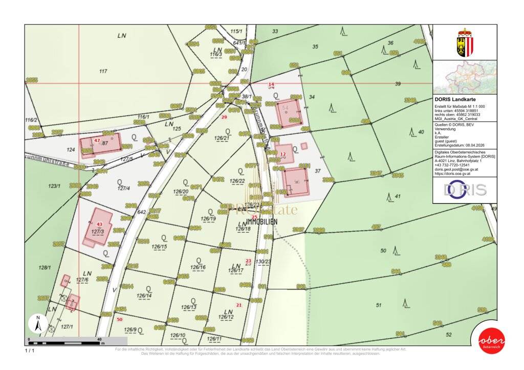 Baugrundstück 829m² in 4655 Vorchdorf - für Ihr Eigenheim! - Ansicht 2