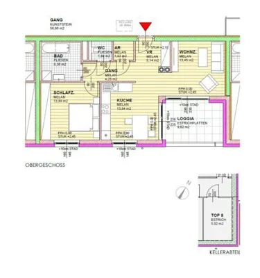 2-Zimmer-Wohnung mieten in Eisenstadt - Umgebung – 69,95 m², € 785 – Bild 3 von 4