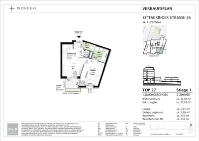 2-Zimmer-Wohnung kaufen in Wien – 33,08 m², € 312.400 – Bild 9 von 9