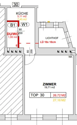1-Zimmer-Wohnung kaufen in Wien – 26,62 m², € 98.900 – Bild 15 von 15