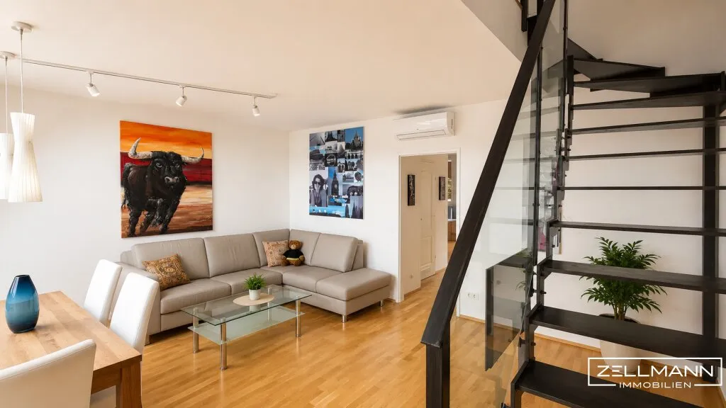 Stilvolles Dachgeschossjuwel mit Galerie und zwei Terrassen über den Dächern Wiens | ZELLMANN IMMOBILIEN - Ansicht 3