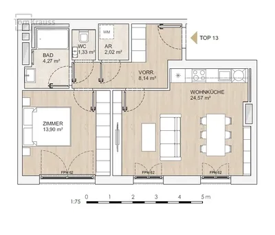 2-Zimmer-Wohnung kaufen in Wien – 54,23 m², € 517.700 – Bild 14 von 17