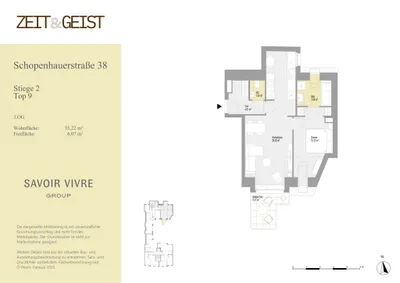 2-Zimmer-Wohnung mieten in Wien – 55,22 m², € 1.699 – Bild 5 von 5