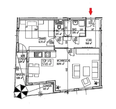 2-Zimmer-Wohnung mieten in Wien – 58 m², € 975 – Bild 10 von 10